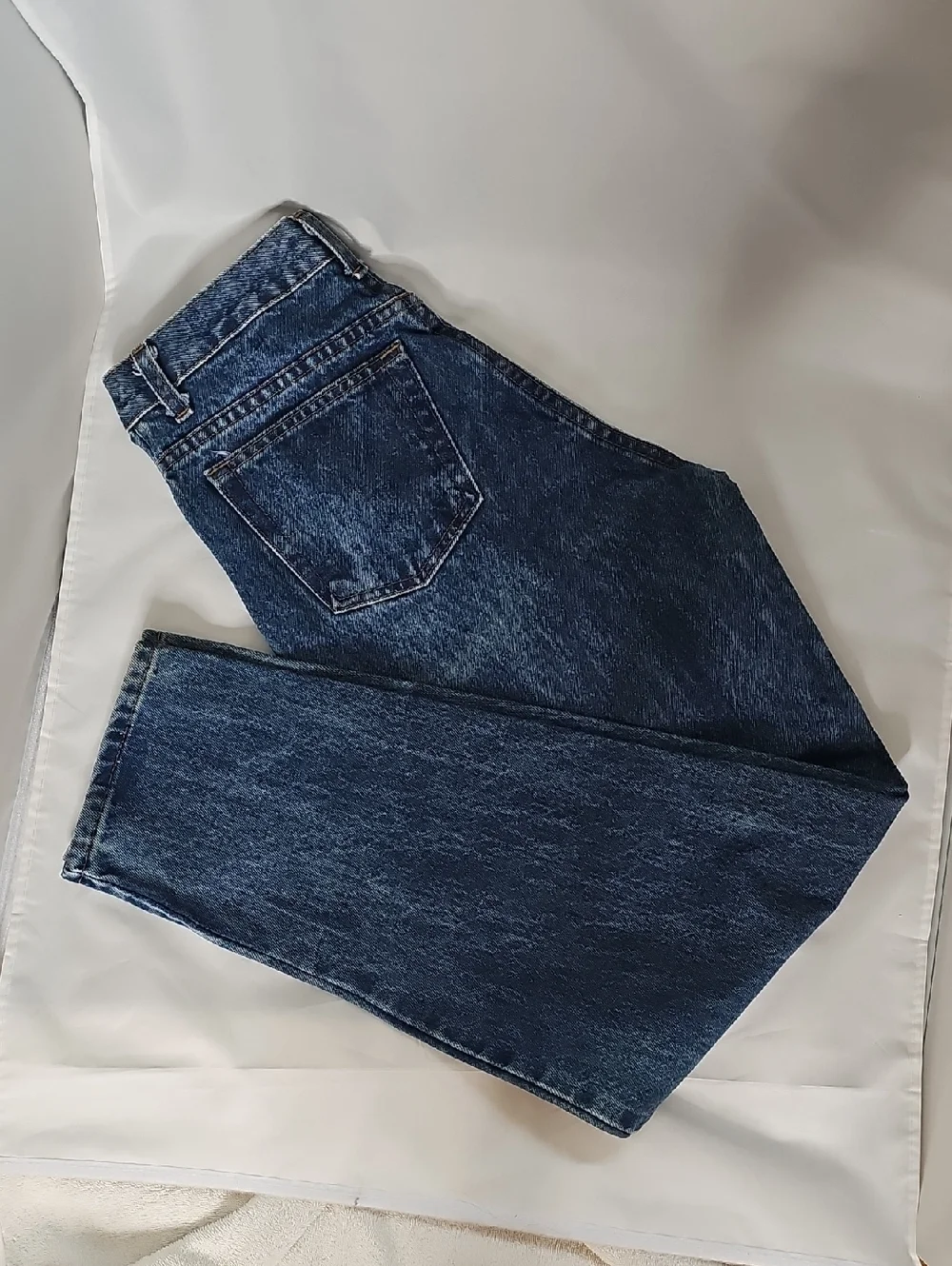 Tweeds Mens Straight Jeans in Dark Blue Wash